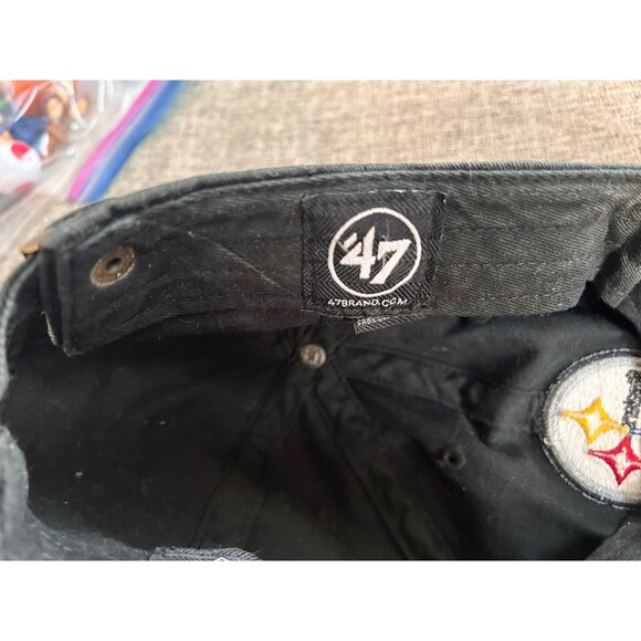 Pittsburgh Steelers Hat Cap Black '47 Brand Adjustable Hat - Picture 4 of 6